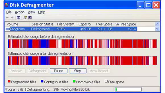 Defragment Your Hard Drive - Windows XP